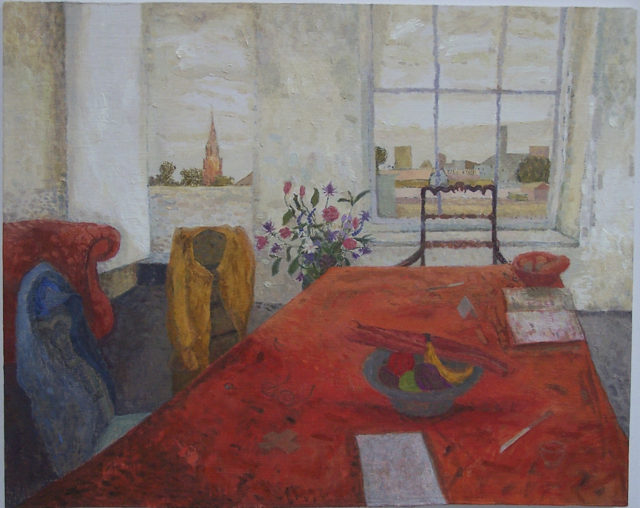 'Interior, Notting Hill', oil on gesso panel